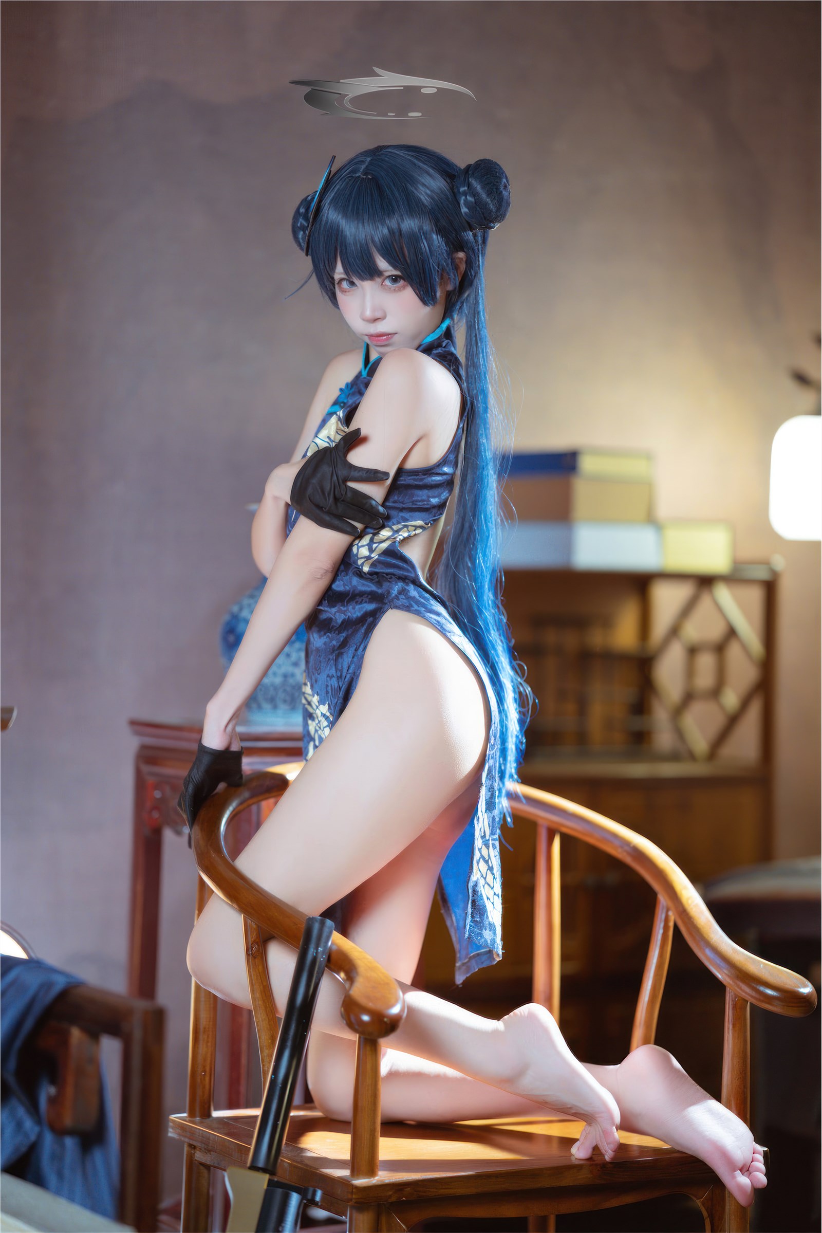 Is it the Three Worlds - NO.031 Blue Archival Concubine Saki Qipao(10)